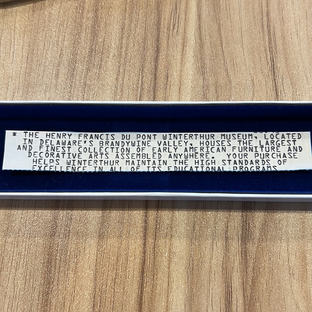 Vintage Reed and Barton Silverplate Winterthur Museum Letter Opener - Picture 7 of 8